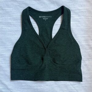 Beyond Yoga Deep Green Sports Bra